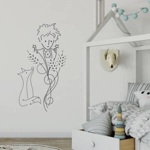 Samolepka na zeď - Malý princ a liška