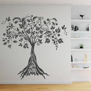 Samolepka na zeď - Ornamentový strom
