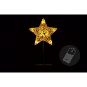 Nexos Vánoční dekorace - svítící hvězda na stojánku - 40 cm, 10 LED diod