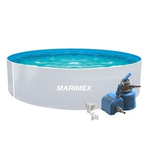 Marimex Bazén Orlando 3,66x0,91 m s pískovou filtrací a příslušenstvím - motiv bílý - 19900125