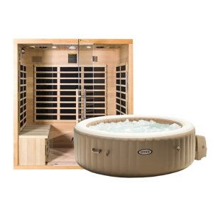 Marimex Infrasauna Marimex POPULAR 7001 XXL + Vířivý bazén PureSpa Bubble HWS - 19900138