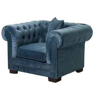 Křeslo Chesterfield Classic Velvet Midnight 118x96x77cm