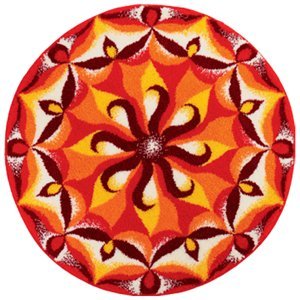 GRUND Mandala předložka TEMPERAMENT oranžová Rozměr: ø 80 cm