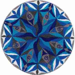 GRUND Mandala předložka PLYNUTÍ modrá Rozměr: ø 80 cm