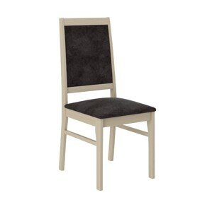 Jídelní židle Cress dekor dřeva dub sonoma potahová látka černá