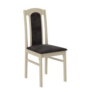 Židle masiv Lunex dub sonoma dekor dřeva dub sonoma potahová látka černá