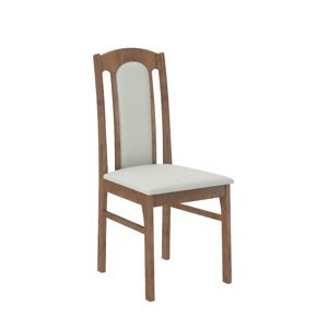 Židle masiv Lunex dub sonoma dekor dřeva dub lefkas potahová látka šedá