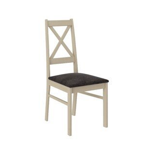 Židle z masivu Loka dekor dřeva dub sonoma potahová látka černá