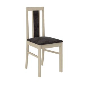 Židle k jídelnímu stolu Grany dekor dřeva dub sonoma potahová látka černá