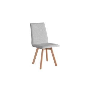 Moderní jídelní židle Scani dub sonoma nohy s šedou potahovou látkou