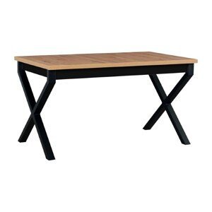 Moderní jídelní stůl Hego dub granson a černé nohy