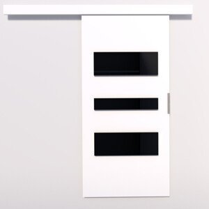 Posuvné dveře CENTO 96 x 205 bílá černá Laocbel