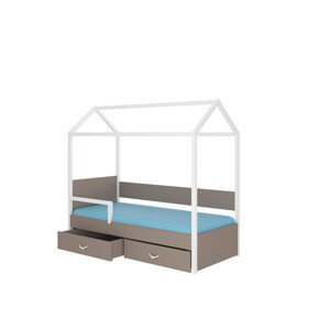 Domečková dětská postel se zábranou OTELLO 180 x 80 cm