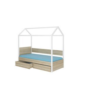 Domečková dětská postel s matrací OTELLO 200 x 90 cm