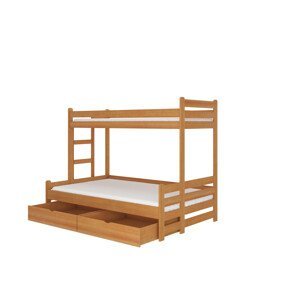Patrová postel pro tři děti BENITO Olše