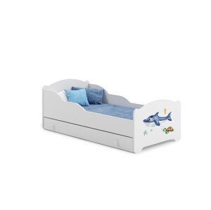 Dětská postel s matrací a šuplíkem AMADIS SEA ANIMALS 140x70