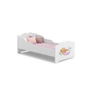 Dětská postel s matrací XIMENA MERMAID WITH A STAR 160x80