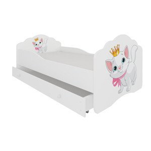 Dětská postel s matrací a šuplíkem CASIMO CAT 160x80