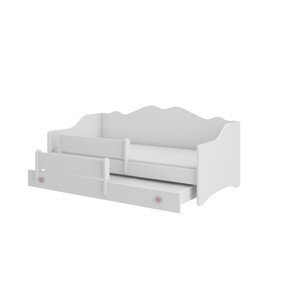 Postel pro dvě děti s matrací EMKA II Pink, White 160x80