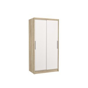 Šatní skříň s posuvnými dveřmi ASTEN 2 5 Ne Sonoma bílá