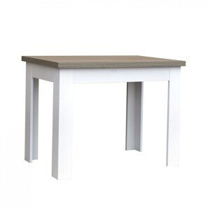 Stůl jídelní 120 x 70 cm Magen Deska stolu dub lancelot nohy stolu bilé