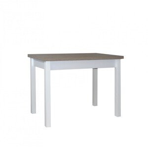 Stůl jídelní Odise 120 x 70 cm Deska stolu dub Sonoma nohy stolu bilé