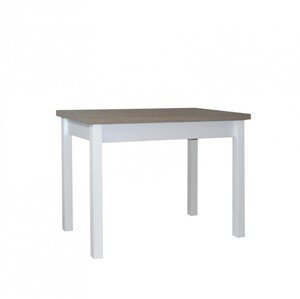 Stůl do kuchyně Odise 140 x 80 cm Deska stolu dub lancelot nohy stolu bilé