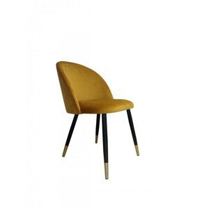 Jídelní židle čalouněná Frozen černo zlaté nohy Magic velvet 15
