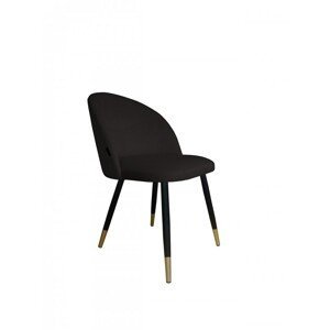 Jídelní židle čalouněná Frozen černo zlaté nohy Magic velvet 19
