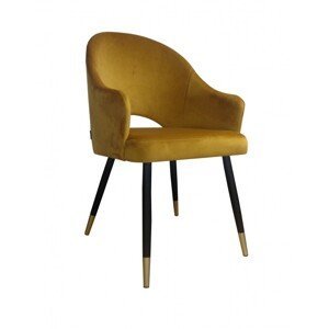 Moderní čalouněná židle Windy černo zlaté nohy Magic velvet 15