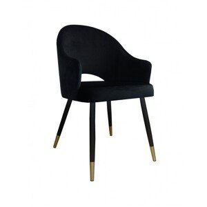 Moderní čalouněná židle Windy černo zlaté nohy Magic velvet 19