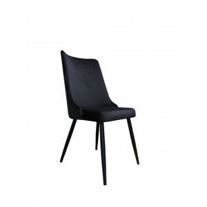 Moderní čalouněná jídelní židle Sunny černé nohy Magic velvet 19