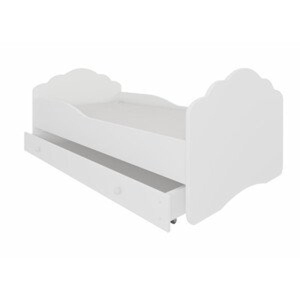 Bílá postel do dětského pokoje Juno 164x88 cm Včetně zásuvky