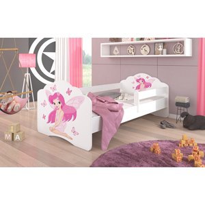 Dětská postel pro holky se zábranou Agnes 160x80 cm Bez zásuvky
