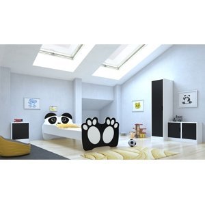 Postel do dětského pokoje 140x70 cm Panda Bez zásuvky