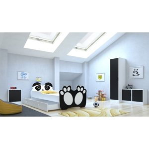 Postel do dětského pokoje 140x70 cm Panda Včetně zásuvky