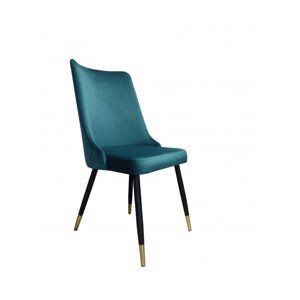 Elegantní čalouněná jídelní židle s černo-zlatými nohami Sunny Magic velvet 20
