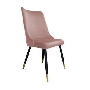 Elegantní čalouněná jídelní židle s černo-zlatými nohami Sunny Magic velvet 58