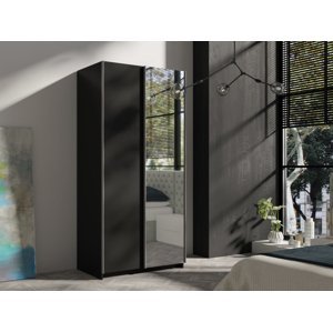 Skříň s posuvnými dveřmi Tithali 100 cm Černá