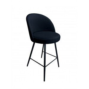 Barová židle Glamon s kovovými nohami černá