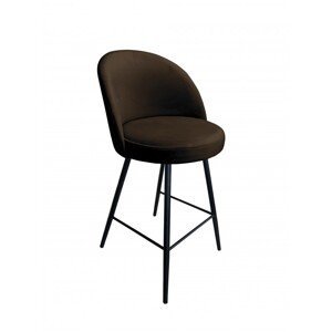 Barová židle Glamon s kovovými nohami hněda