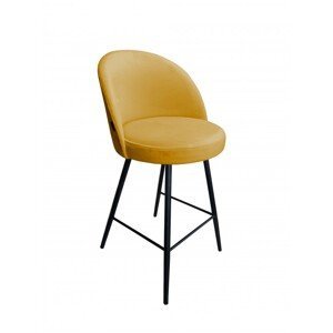 Barová židle Glamon s kovovými nohami žlutá