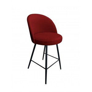 Barová židle Glamon s kovovými nohami červena