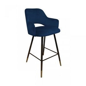 Moderní barová židle Rainy černo-zlaté nohy Magic velvet 55