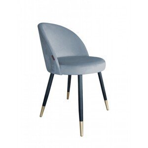 Moderní čalouněná židle Glamon s černo-zlatými nohami Bluvel 06