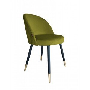 Moderní čalouněná židle Glamon s černo-zlatými nohami Bluvel 75