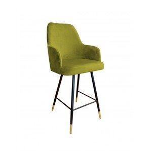 Barová židle s opěradlem Venio černo-zlaté nohy Bluvel 06