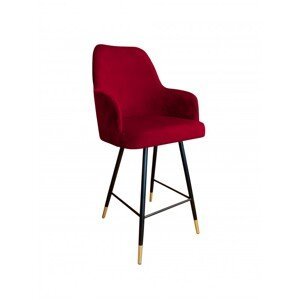 Barová židle s opěradlem Venio černo-zlaté nohy Magic velvet 31