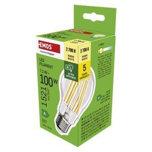 EMOS LED žárovka Filament A60 A CLASS / E27 / 7,2 W / teplá