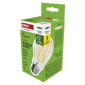 EMOS LED žárovka Filament A60 A CLASS / E27 / 7,2 W / neutrá